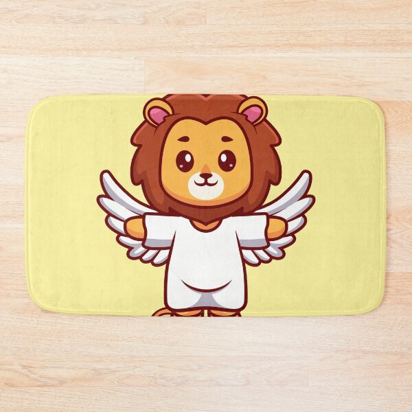 Item preview, Heavenly Soar: Cute Angel Lion Takes Flight in Cartoon Vector Icon" designed and sold by hjian8219.