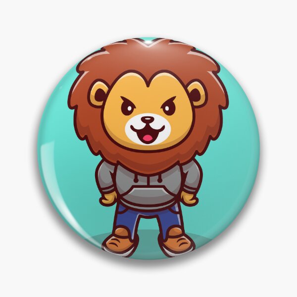 Item preview, Lively Lion: Cute Lion Mascot in Cartoon Illustration designed and sold by hjian8219.