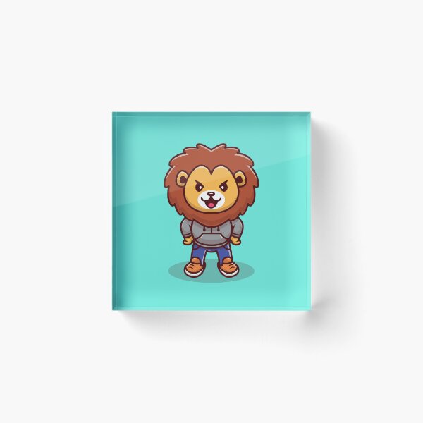 Item preview, Lively Lion: Cute Lion Mascot in Cartoon Illustration designed and sold by hjian8219.