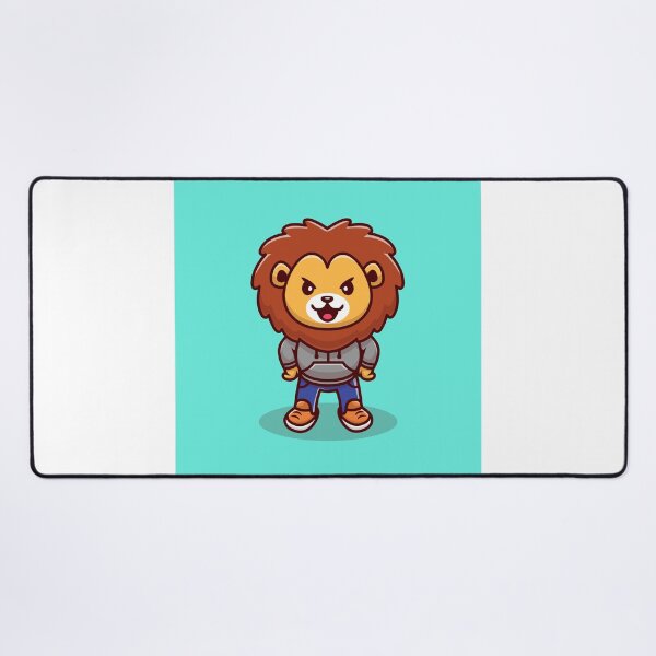 Item preview, Lively Lion: Cute Lion Mascot in Cartoon Illustration designed and sold by hjian8219.