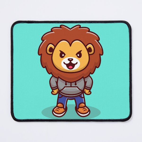 Item preview, Lively Lion: Cute Lion Mascot in Cartoon Illustration designed and sold by hjian8219.