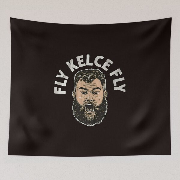 Aperçu de l'œuvre Jason Kelce Fly Kelce Fly pour les champions des Eagles créée et vendue par JessicaMcGlynn.