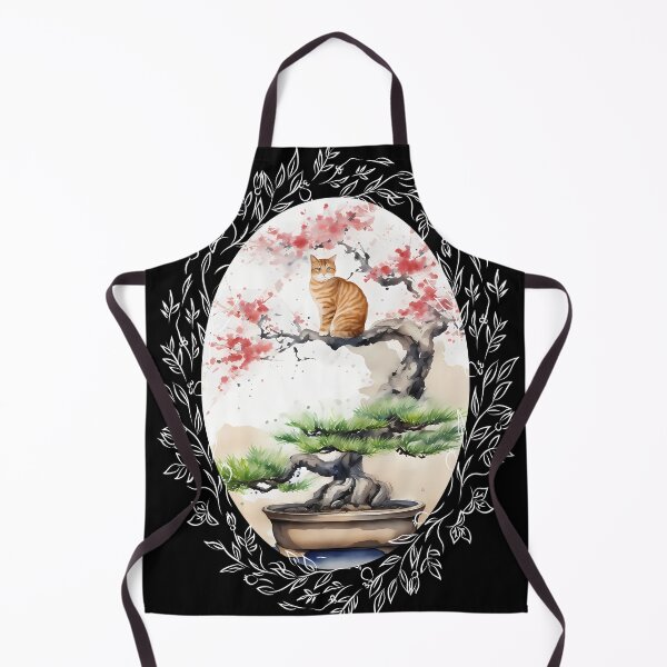 Item preview, Cat bonsai - Whimsical Bonsai Cat Illustration - Vintage Frames Floral Ornate Portrait Oval White designed and sold by Mechanical-Artt.