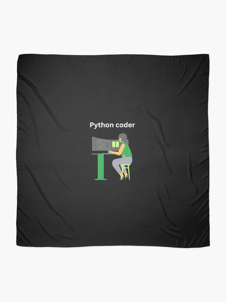 Thumbnail 2 of 3, Scarf, python coder design for programmers. designed and sold by Arulsanthosh.