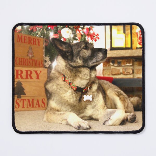 Item preview, Norwegian Elkhound with Christmas Crates designed and sold by busybob.