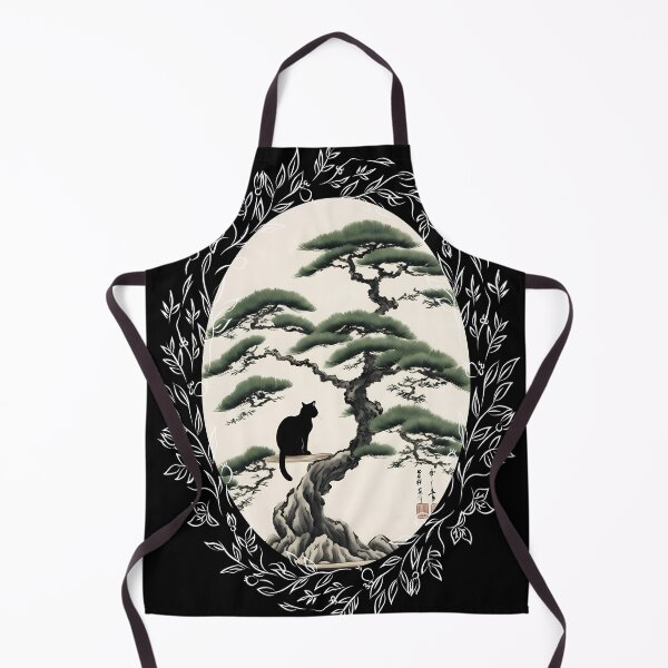 Item preview, Cat bonsai - Zen Feline in Bonsai Tree Art - Vintage Frames Floral Ornate Portrait Oval White designed and sold by Mechanical-Artt.