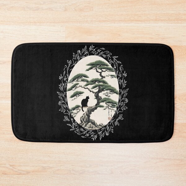 Item preview, Cat bonsai - Zen Feline in Bonsai Tree Art - Vintage Frames Floral Ornate Portrait Oval White designed and sold by Mechanical-Artt.