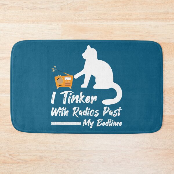 Item preview, I Tinker With Radios Past My Bedtime, Vintage Radio, Cat Day   designed and sold by beardenkhadijah.