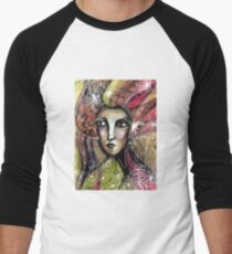 She thinks she was a bird in a past life... Men's Baseball ¾ T-Shirt