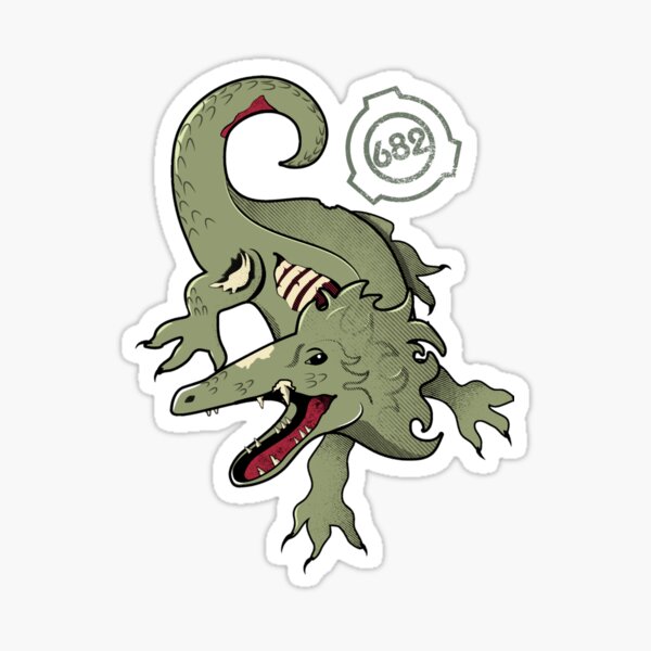 SCP-682 Sticker for Sale by turntechunderg