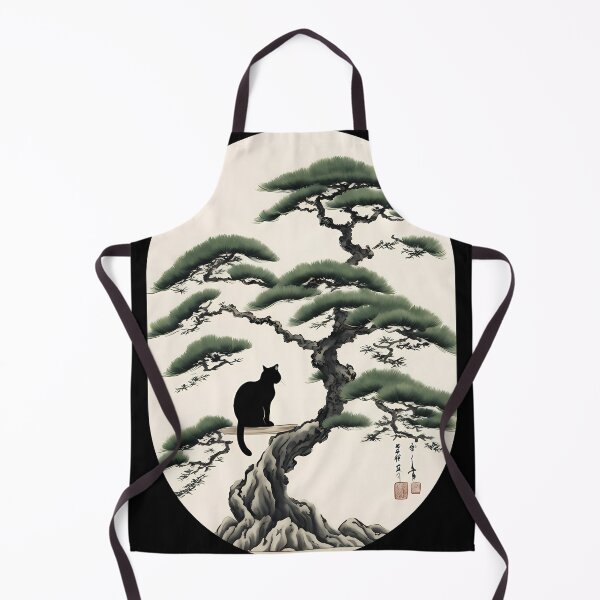 Item preview, Cat bonsai - Zen Feline in Bonsai Tree Art - Simple Round Corner Rectangle Frame designed and sold by Mechanical-Artt.