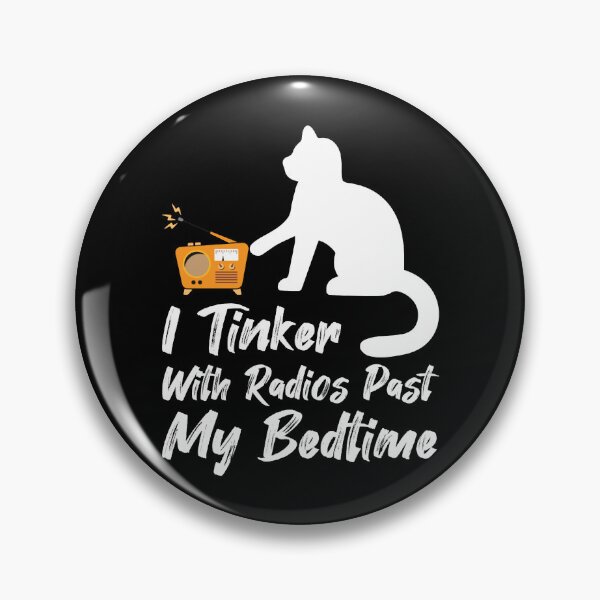 Item preview, I Tinker With Radios Past My Bedtime, Vintage Radio, Cat Day  designed and sold by beardenkhadijah.