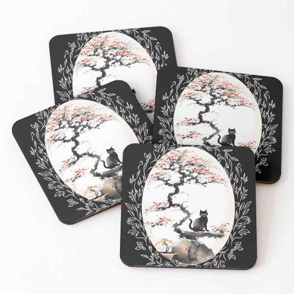 Item preview, Cat bonsai - Kitty in Tranquil Bonsai Garden - Vintage Frames Floral Ornate Portrait Oval White designed and sold by Mechanical-Artt.