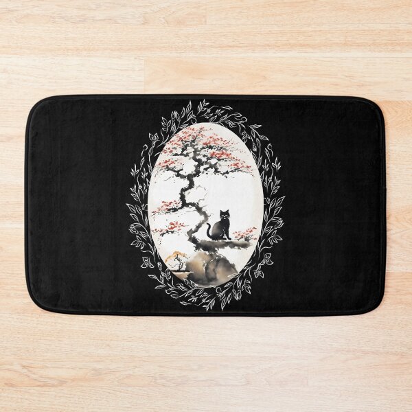 Item preview, Cat bonsai - Kitty in Tranquil Bonsai Garden - Vintage Frames Floral Ornate Portrait Oval White designed and sold by Mechanical-Artt.
