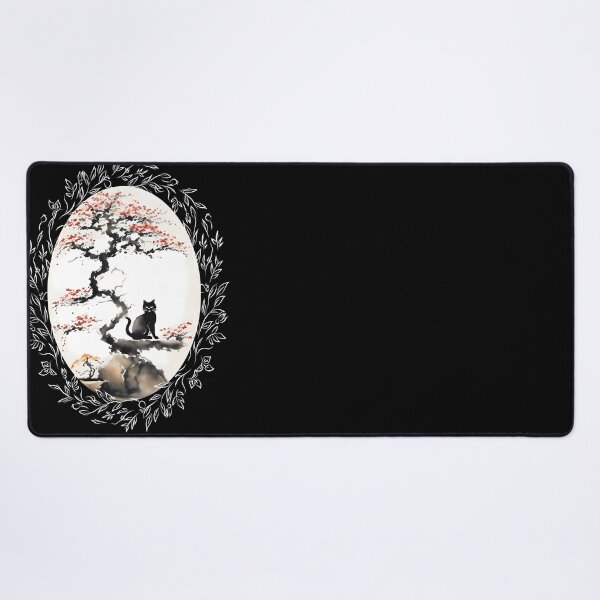 Item preview, Cat bonsai - Kitty in Tranquil Bonsai Garden - Vintage Frames Floral Ornate Portrait Oval White designed and sold by Mechanical-Artt.