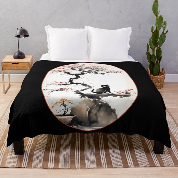 Item preview, Cat bonsai - Kitty in Tranquil Bonsai Garden - Oval Frame with Red Border designed and sold by Mechanical-Artt.