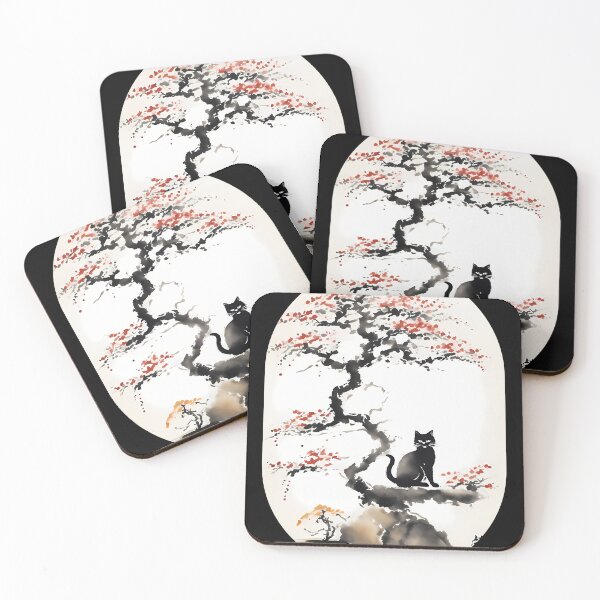 Item preview, Cat bonsai - Kitty in Tranquil Bonsai Garden - Simple Round Corner Rectangle Frame designed and sold by Mechanical-Artt.