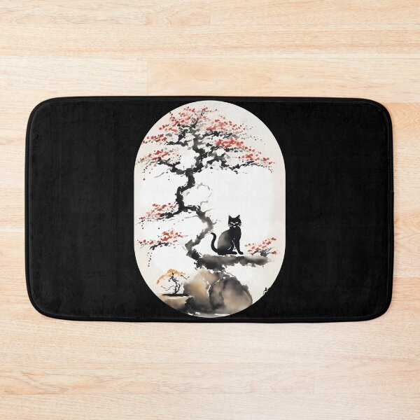 Item preview, Cat bonsai - Kitty in Tranquil Bonsai Garden - Simple Round Corner Rectangle Frame designed and sold by Mechanical-Artt.