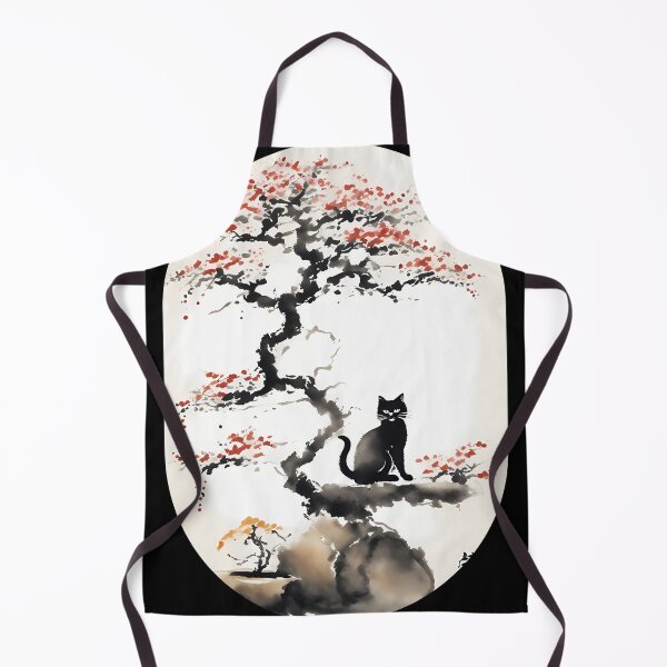 Item preview, Cat bonsai - Kitty in Tranquil Bonsai Garden - Simple Round Corner Rectangle Frame designed and sold by Mechanical-Artt.