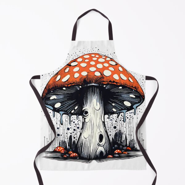 Item preview, Vintage Mushroom Halftone Black designed and sold by Lobory.