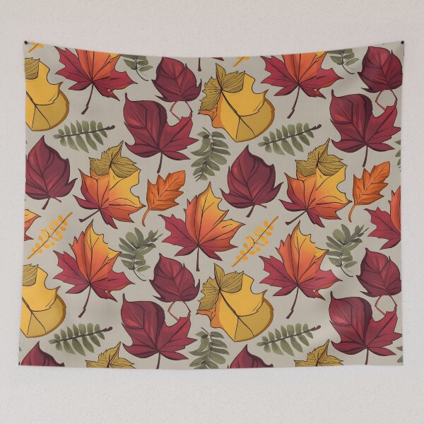 Item preview, seamless pattern autumn leaves designed and sold by deviatepolo.