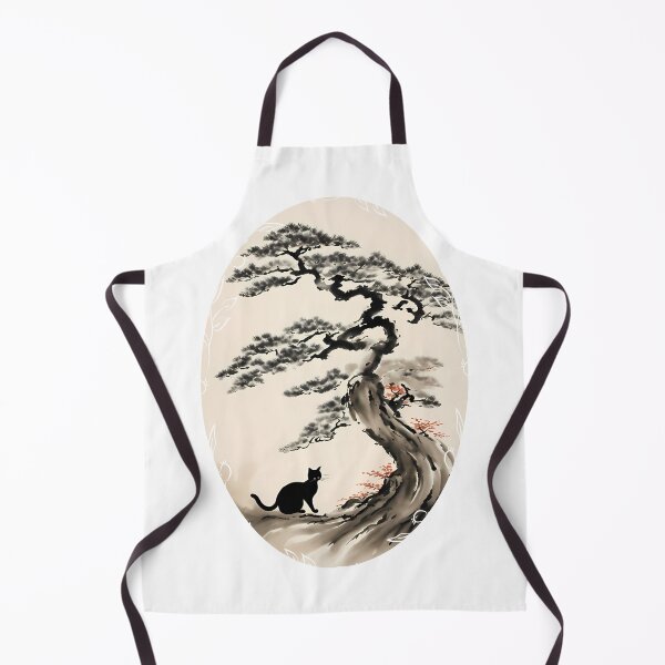 Item preview, Cat bonsai - Whimsical Bonsai Cat Illustration designed and sold by Mechanical-Artt.