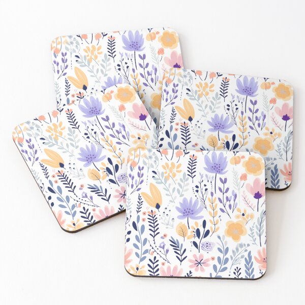 Item preview, Purple, Yellow, and Pink Bohemian Floral Pattern designed and sold by ArcaneInk Graphics.