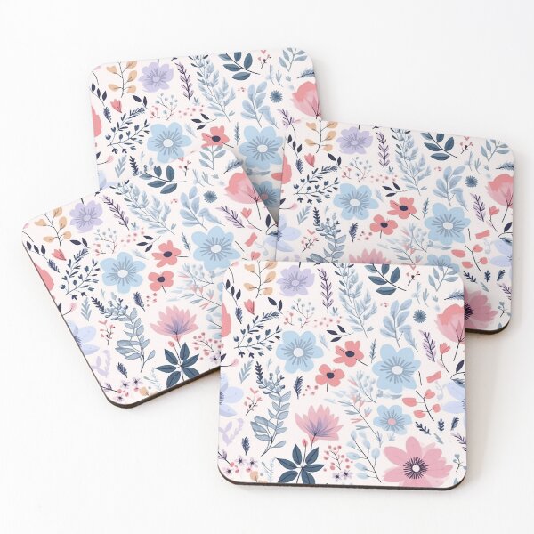 Item preview, Blue, Purple, and Pink Bohemian Floral Pattern designed and sold by ArcaneInk Graphics.