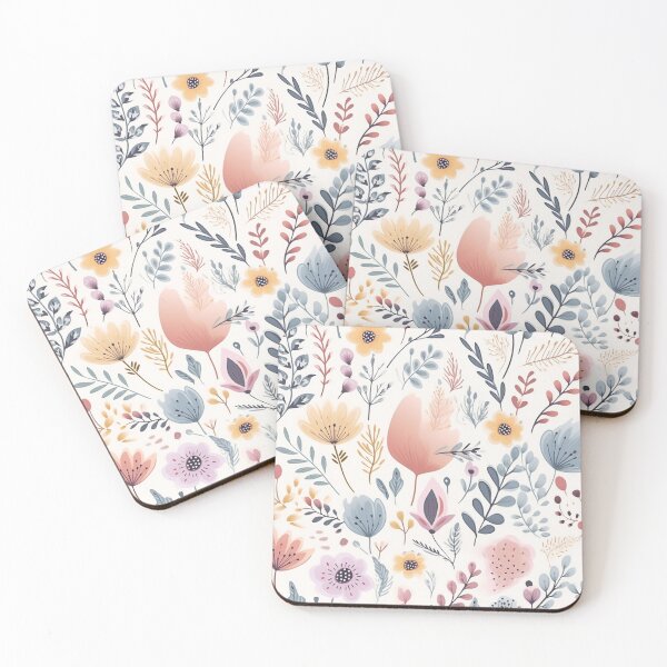 Item preview, Pink, Orange, and Grey Bohemian Floral Pattern designed and sold by ArcaneInk Graphics.