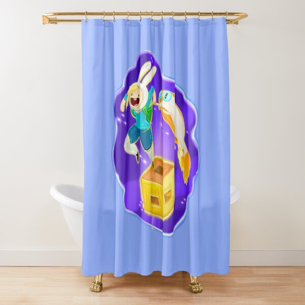 Into the portal, Fionna and Cake fan art Shower Curtain