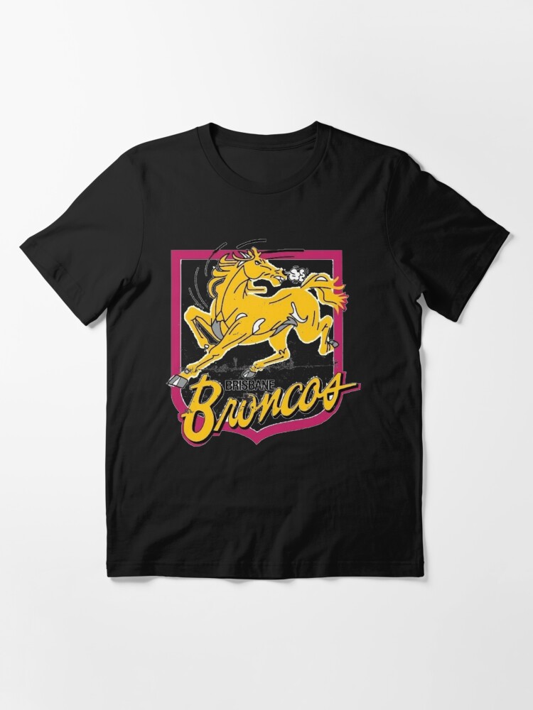 Brisbane Broncos NRL Mens Cotton Retro Tee, RETROTBB