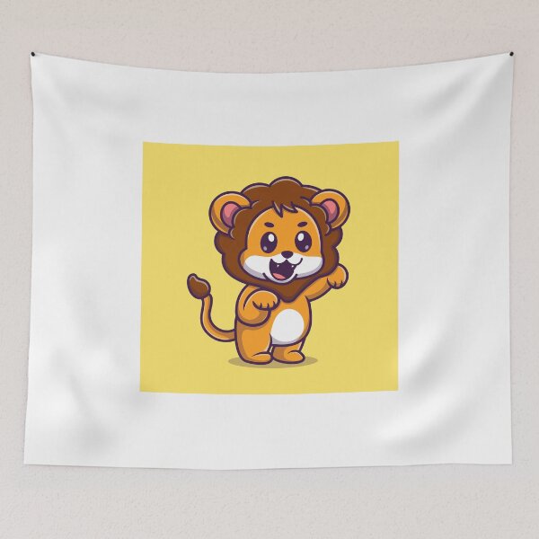 Item preview, Baby Lion Cuteness: Cartoon Vector Icon Illustration designed and sold by hjian8219.