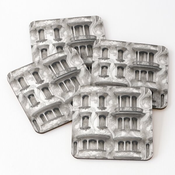 Item preview, Art Nouveau Architecture Pattern designed and sold by entwithanaxe.