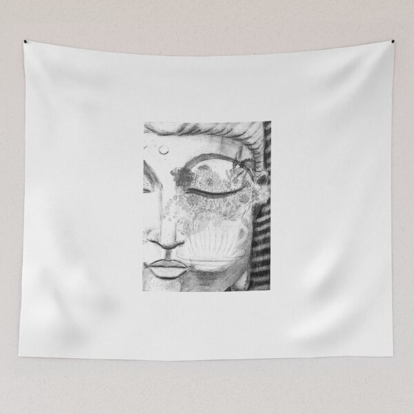 Item preview, Flowers for Buddha b/w designed and sold by Kiruthikaarts.