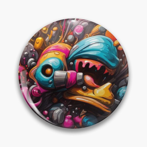 Item preview, graffiti paint explosion chaos designed and sold by AiArtCreations1.