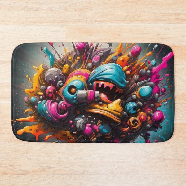 Item preview, graffiti paint explosion chaos designed and sold by AiArtCreations1.