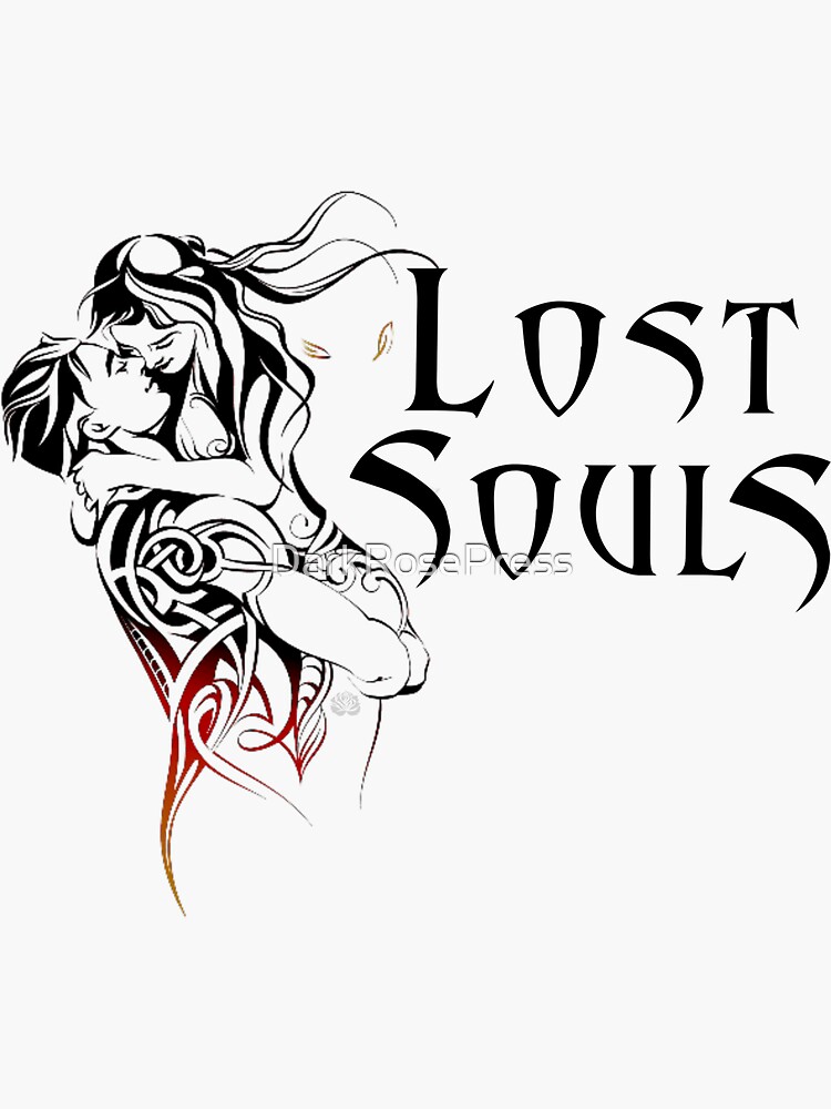 Thumbnail 3 of 3, Sticker, Lost Souls (duo) designed and sold by DarkRosePress.