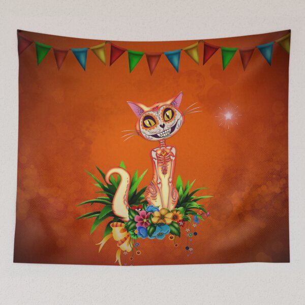 Item preview, Cute sugar skull cat designed and sold by nicky2342.