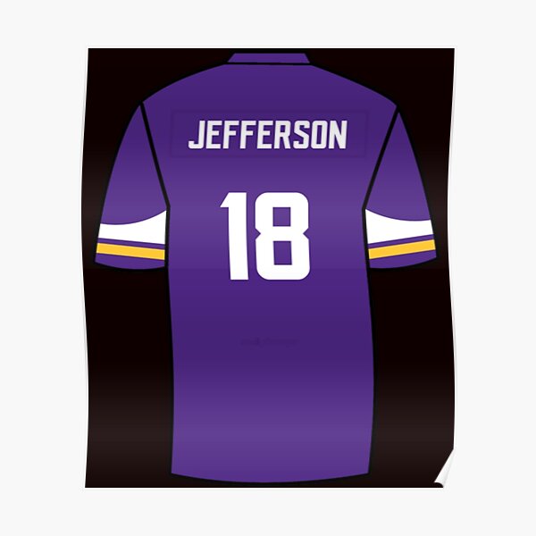 Justin Jefferson Jersey Posters for Sale