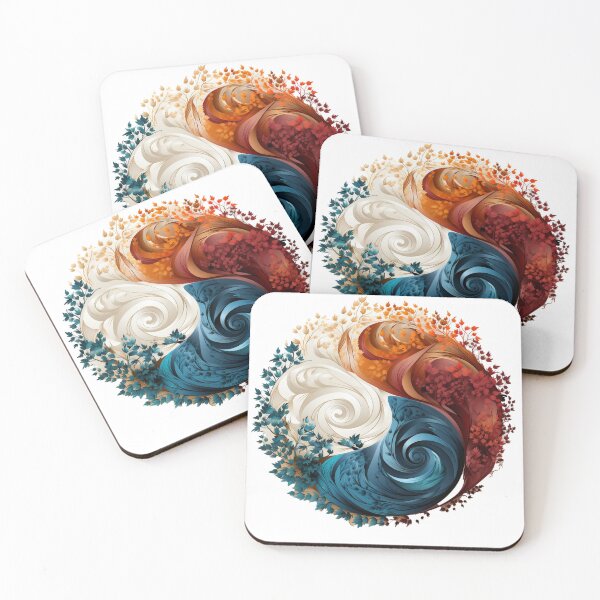 Item preview, Yin Yang with leaves designed and sold by erencnplt.