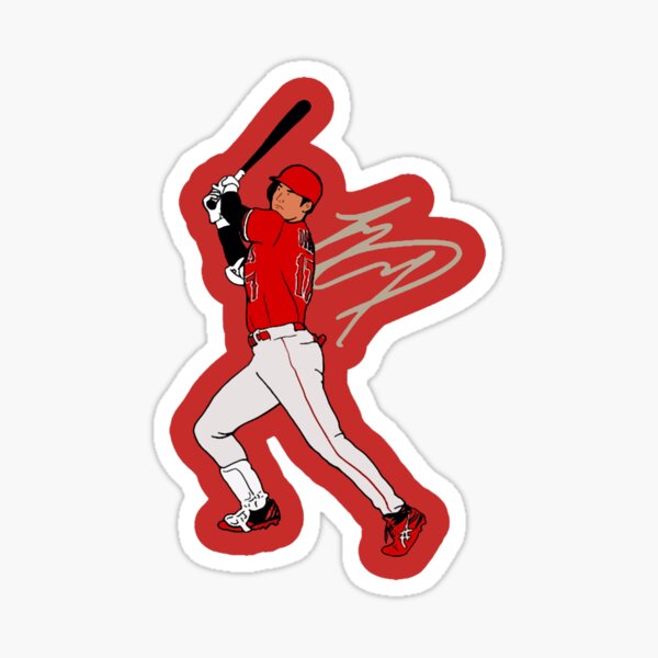 Shohei Ohtani #17 Los Angeles Angels of Anaheim Signature Jersey Sticker  for Sale by TheBmacz