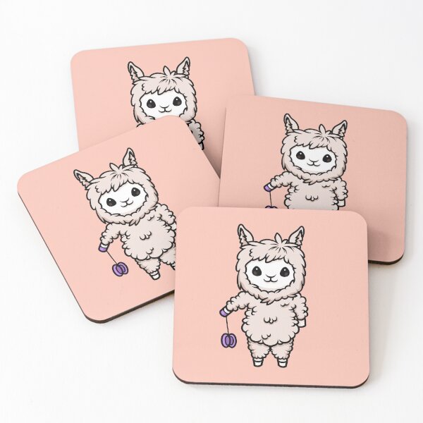 Item preview, Cute baby alpaca playing yoyo cartoon illustration designed and sold by cubbone.