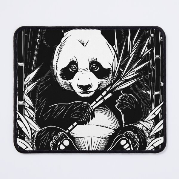 Item preview, Black and White Panda Eating Bamboo designed and sold by HoruXtore.