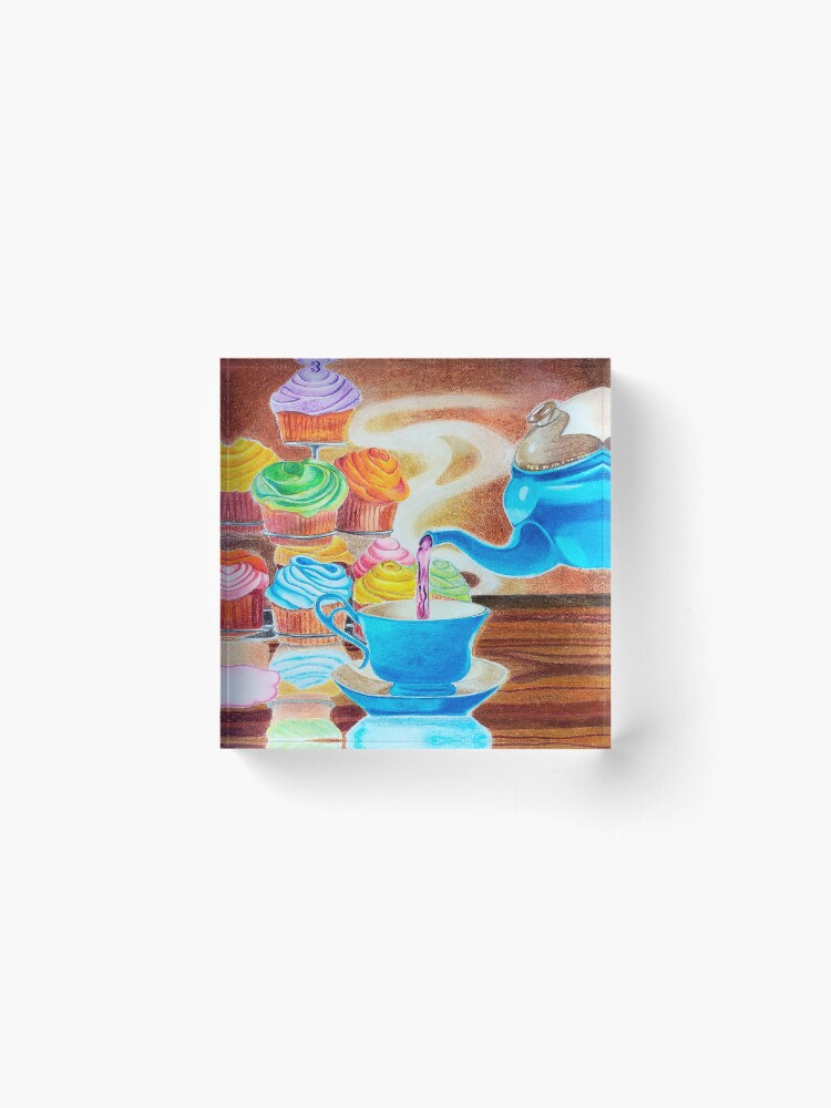 Thumbnail 2 of 5, Acrylic Block, Tea Time Cup Cakes designed and sold by GraphicTempt.