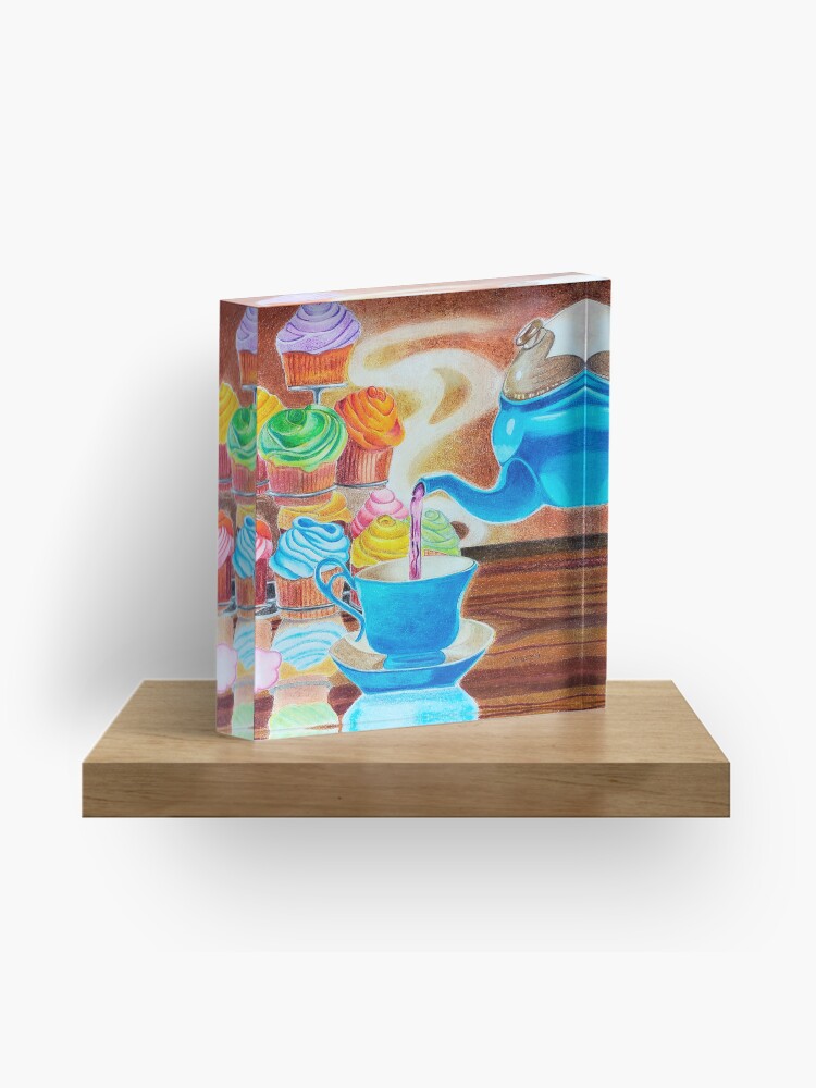 Thumbnail 1 of 5, Acrylic Block, Tea Time Cup Cakes designed and sold by GraphicTempt.