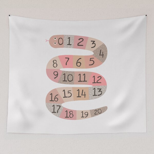 Item preview, Number Snake poster for little kids - educational print - 0-20 designed and sold by Juditdesign.