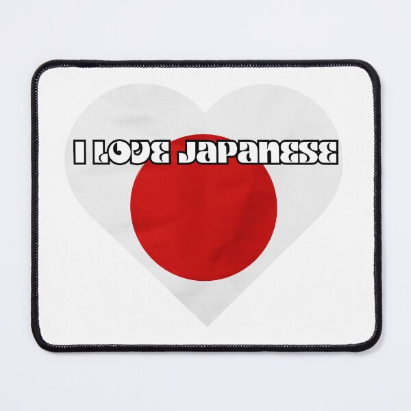 Item preview, I love Japanese, heart with Japanese flag designed and sold by language-des.