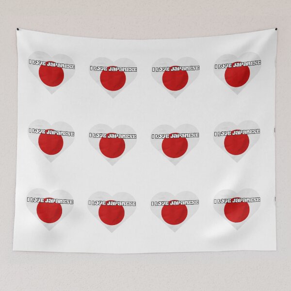Item preview, I love Japanese, heart with Japanese flag designed and sold by language-des.