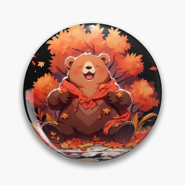 Item preview, Happy Brown Bear with Picnic Mantel Cape designed and sold by InkedBeasts.