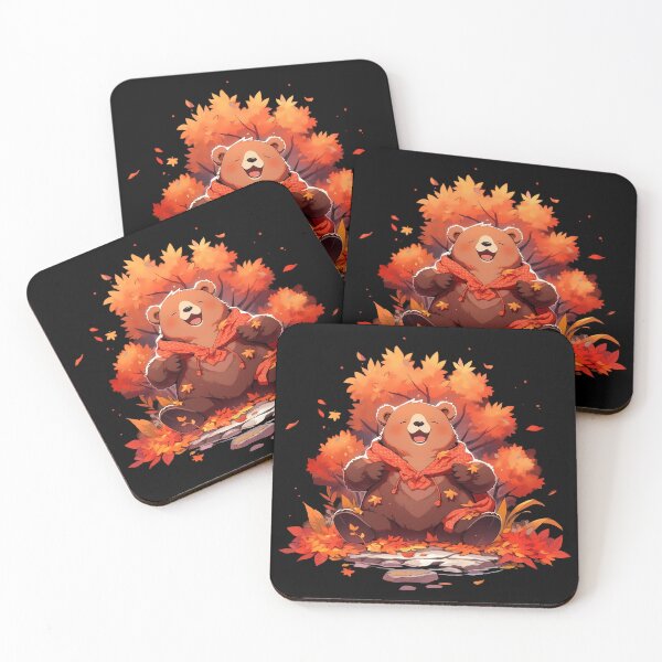 Item preview, Happy Brown Bear with Picnic Mantel Cape designed and sold by InkedBeasts.